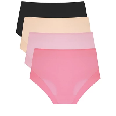 Agnes Orinda Women's 4 Pack Briefs Underwear Soft Breathable Hipster Panties 3 Agnes Orinda Women's 4 Pack Briefs Underwear Soft Breathable Hipster Panties