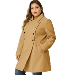 Agnes Orinda Women's Plus Size Winter Fashion Outerwear Double Breasted Warm Overcoats -Agnes Orinda GUEST 777502ad 7ed6 4ad6 92b8 104b7eb8b885