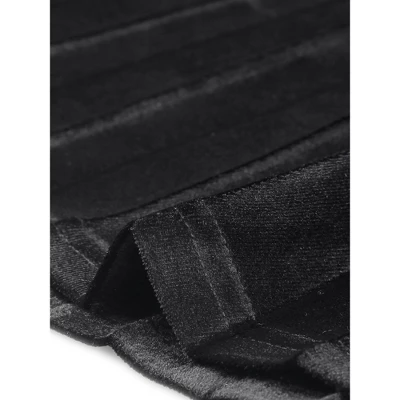 Agnes Orinda Women's Plus Size Velvet Pleated Elastic Waist Party Metallic Pleated Swing Midi A Line Skirts 6 Agnes Orinda Women's Plus Size Velvet Pleated Elastic Waist Party Metallic Pleated Swing Midi A Line Skirts - Image 4