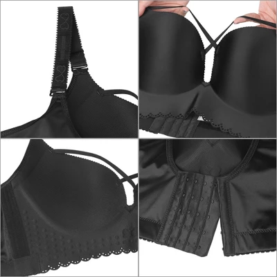 Agnes Orinda Women' S Plus Size Wireless Full Coverage 5 Hooks High Support Adjustable Straps Bralettes 5 Agnes Orinda Women' S Plus Size Wireless Full Coverage 5 Hooks High Support Adjustable Straps Bralettes - Image 3