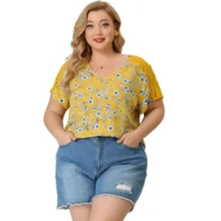 Agnes Orinda Women's Plus Size Lace Panel Short Sleeves V Neck Floral Blouses 10 Agnes Orinda Women's Plus Size Lace Panel Short Sleeves V Neck Floral Blouses -Agnes Orinda GUEST 79dd1efd 5c09 4ab9 a08c 8dc12ec65ade