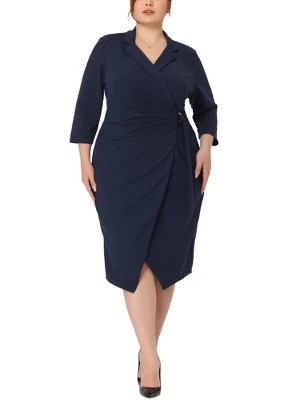 Agnes Orinda Women's Plus Size 1950s Elegant Retro Cocktail Sheath Midi Dresses 8 Agnes Orinda Women's Plus Size 1950s Elegant Retro Cocktail Sheath Midi Dresses - Image 6