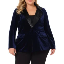 Agnes Orinda Women's Plus Size Velvet Vintage Evening Sparkle Button Contrast Notched Lapel Suit Blazers 11 Agnes Orinda Women's Plus Size Velvet Vintage Evening Sparkle Button Contrast Notched Lapel Suit Blazers -Agnes Orinda GUEST 7bf283a8 ae52 470e 90c5 dd654bd27f0d