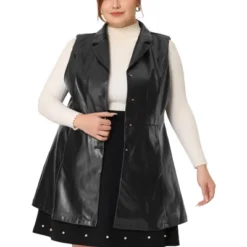 Agnes Orinda Women's Plus Size Fashion Outfits Sleeveless Lapel PU Jacket Vests 13 Agnes Orinda Women's Plus Size Fashion Outfits Sleeveless Lapel PU Jacket Vests -Agnes Orinda GUEST 7bfcc19c fc89 48c0 b20d 01858264d705