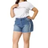 Agnes Orinda Women's Plus Size Jean Short Frayed Trim Stretched Distressed Denim Shorts 1 Agnes Orinda Women's Plus Size Jean Short Frayed Trim Stretched Distressed Denim Shorts -Agnes Orinda GUEST 7cd56241 1a99 4017 a2eb c02a99f28c98