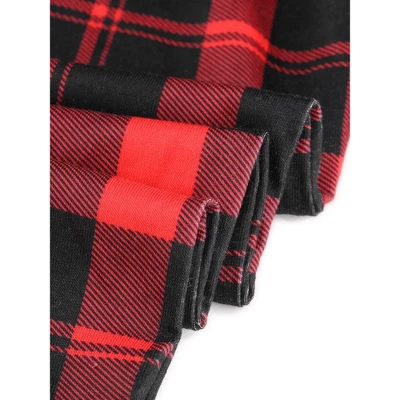 Agnes Orinda Women's Plus Size Trousers Casual Slim Plaid Skinny Pants 6 Agnes Orinda Women's Plus Size Trousers Casual Slim Plaid Skinny Pants - Image 4