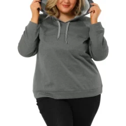 Agnes Orinda Women's Plus Size Pullover Hoodie Knit Long Sleeve Drawstring Work Hooded Sweatshirt -Agnes Orinda GUEST 7f3aa106 e4a7 478a 8c60 1b9292b0d0cd