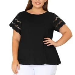 Agnes Orinda Women's Plus Size Lace Panel Elegant Work Short Sleeve Top 20 Agnes Orinda Women's Plus Size Lace Panel Elegant Work Short Sleeve Top -Agnes Orinda GUEST 7f7ffbfe 6453 43ad a561 5157f56c3db7