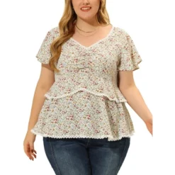 Agnes Orinda Women's Plus Size Tiered Floral Babydoll Sweetheart Neck Ruffle Short Sleeve Blouses 14 Agnes Orinda Women's Plus Size Tiered Floral Babydoll Sweetheart Neck Ruffle Short Sleeve Blouses -Agnes Orinda GUEST 7fabaaff 9ccc 4f48 bf57 98daffb90c59
