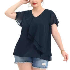 Agnes Orinda Women's Plus Size Elegant V Neck Layered Ruffle Summer Outfits Blouses 14 Agnes Orinda Women's Plus Size Elegant V Neck Layered Ruffle Summer Outfits Blouses -Agnes Orinda GUEST 8143d1c5 63e0 427f 89dd 20843793ed0a