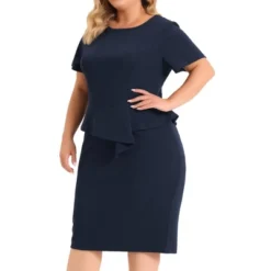 Agnes Orinda Women's Plus Size Short Sleeve Work Formal Body-con Pencil Sheath Dresses 15 Agnes Orinda Women's Plus Size Short Sleeve Work Formal Body-con Pencil Sheath Dresses -Agnes Orinda GUEST 81c8684f 781a 4b56 8f66 b1aaa5bb3f1c