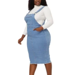Agnes Orinda Women's Plus Size Bodycon Back Vent Raw Hem Denim Midi Overall Dresses 18 Agnes Orinda Women's Plus Size Bodycon Back Vent Raw Hem Denim Midi Overall Dresses -Agnes Orinda GUEST 83dc16c4 eeba 46b8 b4ef 78bbcadc598a
