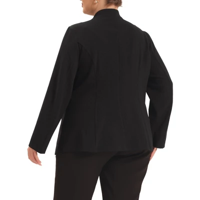 Agnes Orinda Women's Plus Size Button Long Sleeve Office Work Business Suit Blazer Jacket 5 Agnes Orinda Women's Plus Size Button Long Sleeve Office Work Business Suit Blazer Jacket - Image 3