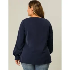 Agnes Orinda Women's Plus Size V Neck Long Sleeve Twist Knot Top 11 Agnes Orinda Women's Plus Size V Neck Long Sleeve Twist Knot Top -Agnes Orinda GUEST 85292c5f 8065 44d2 87e5 8512b4eb225e