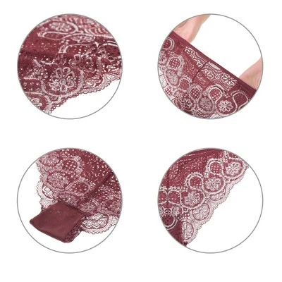 Agnes Orinda Women Plus Seamless Bikini Lace Underwear Briefs Panties Underwear 5 Agnes Orinda Women Plus Seamless Bikini Lace Underwear Briefs Panties Underwear - Image 3