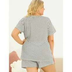 Agnes Orinda Women's Plus Size Nightwear Short Sleeve Shirt And Shorts Pajamas Set Polka Dots Sleepwear 12 Agnes Orinda Women's Plus Size Nightwear Short Sleeve Shirt And Shorts Pajamas Set Polka Dots Sleepwear -Agnes Orinda GUEST 85ac7095 3cd1 4f54 81ac 230100897eeb