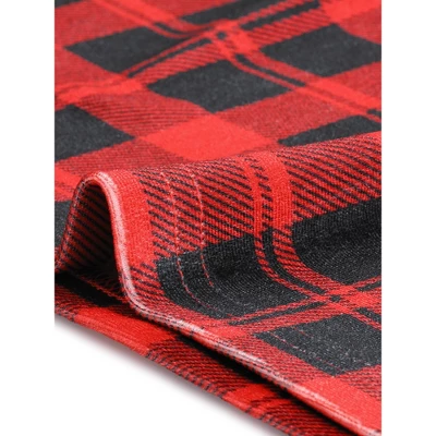 Agnes Orinda Women's Plus Size Pencil Skirt Above The Knee Elastic Waist Plaid Velvet Skirts 6 Agnes Orinda Women's Plus Size Pencil Skirt Above The Knee Elastic Waist Plaid Velvet Skirts - Image 4