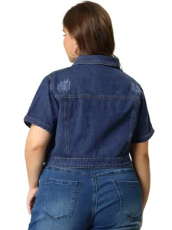 Agnes Orinda Women Plus Size Denim Jacket Crop Fray Roll Short Sleeves Jean Jackets 15 Agnes Orinda Women Plus Size Denim Jacket Crop Fray Roll Short Sleeves Jean Jackets -Agnes Orinda GUEST 8678c463 8af9 48a7 9472 1607e6177d1f