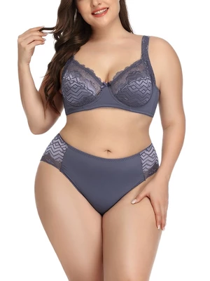 Agnes Orinda Women's Plus Size Underwire Push-Up Lace Trim Adjustable Straps Comfort Bra And Panty Set 8 Agnes Orinda Women's Plus Size Underwire Push-Up Lace Trim Adjustable Straps Comfort Bra And Panty Set - Image 6