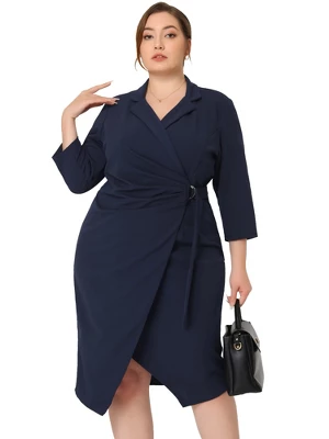 Agnes Orinda Women's Plus Size 1950s Elegant Retro Cocktail Sheath Midi Dresses 4 Agnes Orinda Women's Plus Size 1950s Elegant Retro Cocktail Sheath Midi Dresses - Image 2