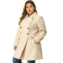 Agnes Orinda Women's Plus Size Winter Fashion Outerwear Double Breasted Warm Overcoats -Agnes Orinda GUEST 8732c393 2504 4827 96e3 4a7e72d9636a