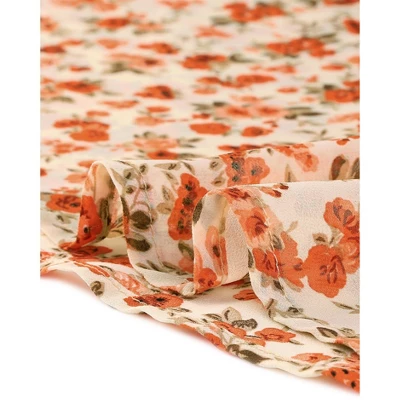 Agnes Orinda Women's Plus Size Chiffon Smock Waist Ditsy Floral Peplum Blouse 7 Agnes Orinda Women's Plus Size Chiffon Smock Waist Ditsy Floral Peplum Blouse - Image 5