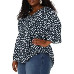 Agnes Orinda Women's Plus Size Fashion Outfits V Neck 3/4 Flounce Sleeve Babydoll Blouses 22 Agnes Orinda Women's Plus Size Fashion Outfits V Neck 3/4 Flounce Sleeve Babydoll Blouses -Agnes Orinda GUEST 89e98857 47e0 443a ae07 45b6b34509ab