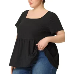 Agnes Orinda Women's Plus Size Ribbed Peplum Babydoll Short Sleeve Summer Blouses 18 Agnes Orinda Women's Plus Size Ribbed Peplum Babydoll Short Sleeve Summer Blouses -Agnes Orinda GUEST 8c11dc49 402a 4bf6 97c3 cc3d07ca145d