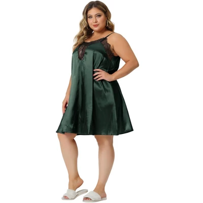 Agnes Orinda Women's Plus Size Lace Spaghetti Lounge Nightgowns 4 Agnes Orinda Women's Plus Size Lace Spaghetti Lounge Nightgowns - Image 2