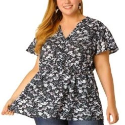 Agnes Orinda Women's Plus Size Peplum V Neck Smocked Waist Floral Chiffon Blouse 19 Agnes Orinda Women's Plus Size Peplum V Neck Smocked Waist Floral Chiffon Blouse -Agnes Orinda GUEST 91066a48 4497 4ac9 a57d 633a19b1e8c6