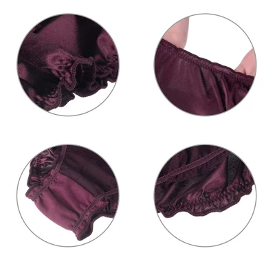 Agnes Orinda Women's Frill Trim Underwear Briefs Hipster Panty Satin Panties 3 Pack 5 Agnes Orinda Women's Frill Trim Underwear Briefs Hipster Panty Satin Panties 3 Pack - Image 3