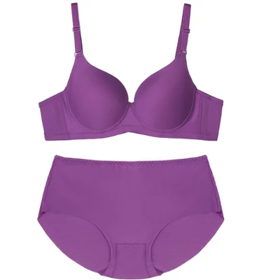 Agnes Orinda Women's Underwire Solid Seamless Comfort Push-Up Bra And Underwear Set 8 Agnes Orinda Women's Underwire Solid Seamless Comfort Push-Up Bra And Underwear Set - Image 6