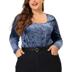Agnes Orinda Women's Plus Size Blouse Vintage Velvet T-Shirt Casual Long Sleeve Tops 11 Agnes Orinda Women's Plus Size Blouse Vintage Velvet T-Shirt Casual Long Sleeve Tops -Agnes Orinda GUEST 93d9eed1 edb1 4b8c 8e95 0df00271bd0d