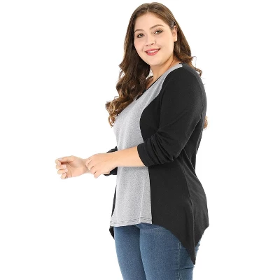Agnes Orinda Womens Plus Size Tunic Tops Criss Cross V Neck Long Sleeve T Shirt Casual Tops 5 Agnes Orinda Womens Plus Size Tunic Tops Criss Cross V Neck Long Sleeve T Shirt Casual Tops - Image 3