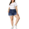 Agnes Orinda Plus Size Shorts For Women Roll Hem Denim Jeans Short Pants -Agnes Orinda GUEST 959cd54a 93e6 4d2f bfef d9fc6eee24da