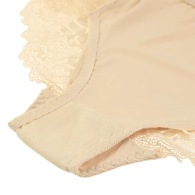 Agnes Orinda Women's 3-Pack Lace Trim Mid-Rise Seamless Brief Stretchy Underwear 4 Agnes Orinda Women's 3-Pack Lace Trim Mid-Rise Seamless Brief Stretchy Underwear - Image 2