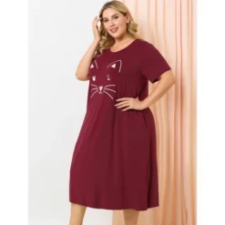 Agnes Orinda Womens Plus Size Short Sleeve Cute Cat Print Pockets Nightgown 24 Agnes Orinda Womens Plus Size Short Sleeve Cute Cat Print Pockets Nightgown -Agnes Orinda GUEST 99af4773 c7c0 461e 9638 6a2d1729224f