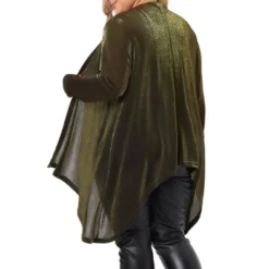 Agnes Orinda Women's Plus Size Velvet Sparkly Long Sleeve Open Front Sequin Cardigan -Agnes Orinda GUEST 9aad1793 e271 40ec af61 99b840d7c659