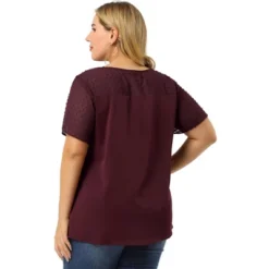 Agnes Orinda Plus Size Blouse For Women's Top T Shirt Contrast Panel Dots Summer Short Sleeve Blouse 14 Agnes Orinda Plus Size Blouse For Women's Top T Shirt Contrast Panel Dots Summer Short Sleeve Blouse -Agnes Orinda GUEST 9ad1ba0e 366a 44c5 9406 16fb7e942ceb