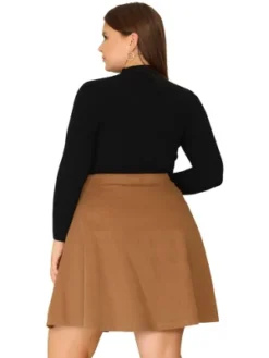 Agnes Orinda Women's Plus Size Corduroy Button Decor Elastic Waist A-Line Skirts 11 Agnes Orinda Women's Plus Size Corduroy Button Decor Elastic Waist A-Line Skirts -Agnes Orinda GUEST 9bf16ec4 2c46 46b8 97d9 6018951f88c9