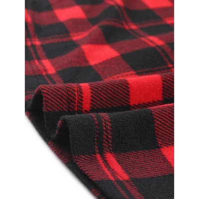 Agnes Orinda Women's Plus Size Blouse Casual Long Sleeve Plaid Babydoll Top 6 Agnes Orinda Women's Plus Size Blouse Casual Long Sleeve Plaid Babydoll Top - Image 4