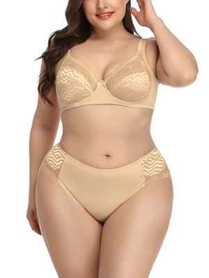 Agnes Orinda Women's Plus Size Underwire Push-Up Lace Trim Adjustable Straps Comfort Bra And Panty Set 6 Agnes Orinda Women's Plus Size Underwire Push-Up Lace Trim Adjustable Straps Comfort Bra And Panty Set - Image 4