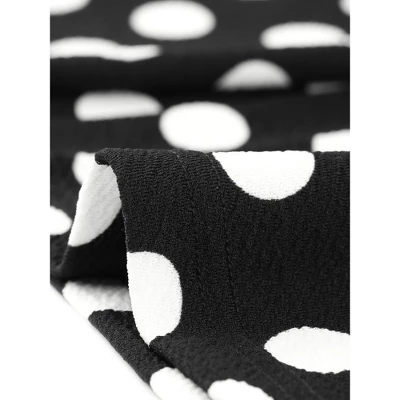 Agnes Orinda Women's Plus Size Formal Palazzo Polka Dots Wide Leg High Rise Wide Leg Pants 6 Agnes Orinda Women's Plus Size Formal Palazzo Polka Dots Wide Leg High Rise Wide Leg Pants - Image 4