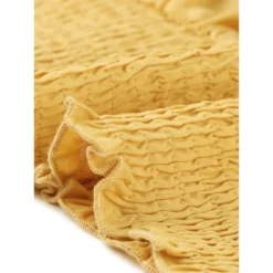 Agnes Orinda Women's Plus Size Smocked Waist V Neck Button Up Short Sleeve Shirred Blouse -Agnes Orinda GUEST 9f1ee20c 323c 449f b8c3 c10ed67fbd20