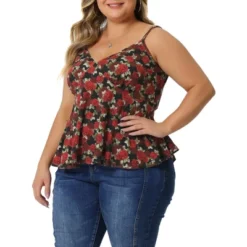 Agnes Orinda Women's Plus Size Peplum Adjustable Strap Outfits Floral Camisole 11 Agnes Orinda Women's Plus Size Peplum Adjustable Strap Outfits Floral Camisole -Agnes Orinda GUEST 9f3ec639 763c 4bb8 a693 ef4de53327ca