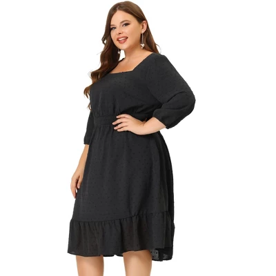 Agnes Orinda Women's Plus Size Swiss Dots Wedding Empire Waist Dresses 4 Agnes Orinda Women's Plus Size Swiss Dots Wedding Empire Waist Dresses - Image 2