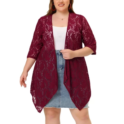 Agnes Orinda Women's Plus Size Draped Shawls Lightweight Open Front Lace Cardigans 9 Agnes Orinda Women's Plus Size Draped Shawls Lightweight Open Front Lace Cardigans - Image 7