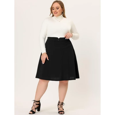 Agnes Orinda Plus Size Suspender Skirt For Women Detachable Strap A-Line Skirts 4 Agnes Orinda Plus Size Suspender Skirt For Women Detachable Strap A-Line Skirts - Image 2