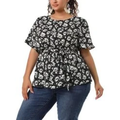 Agnes Orinda Women's Plus Size Ruffle Short Sleeve Chiffon Floral Blouse 14 Agnes Orinda Women's Plus Size Ruffle Short Sleeve Chiffon Floral Blouse -Agnes Orinda GUEST a3dfe6e8 1338 4e87 82e7 03f6ee90ec9e