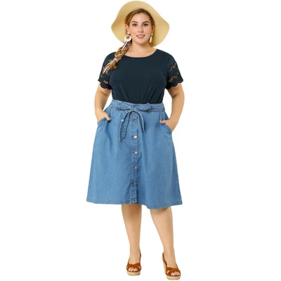 Agnes Orinda Women's Plus Size Lace Panel Elegant Work Short Sleeve Top 4 Agnes Orinda Women's Plus Size Lace Panel Elegant Work Short Sleeve Top - Image 2